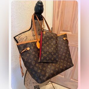 Louis Vuitton Neverfull and Pouchettaa